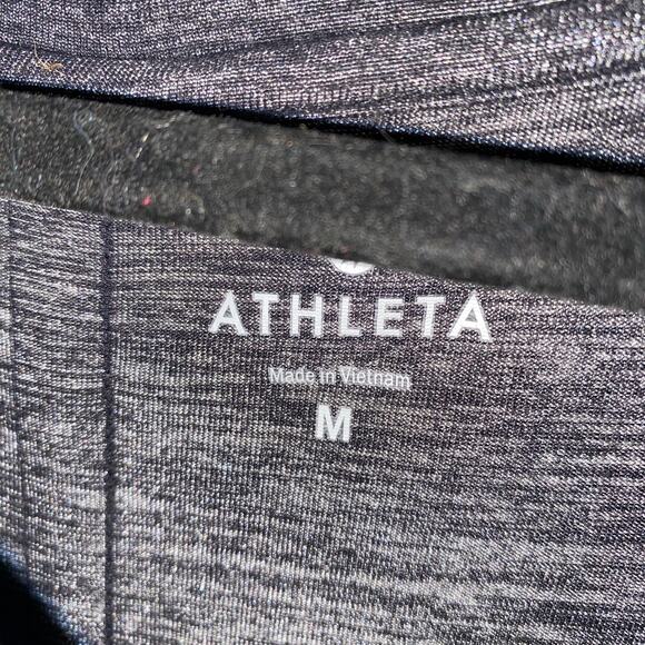 Athleta Odyssey Heathered Gray Split-Back Long Sleeve Top Women's Size Medium - Picture 5 of 8